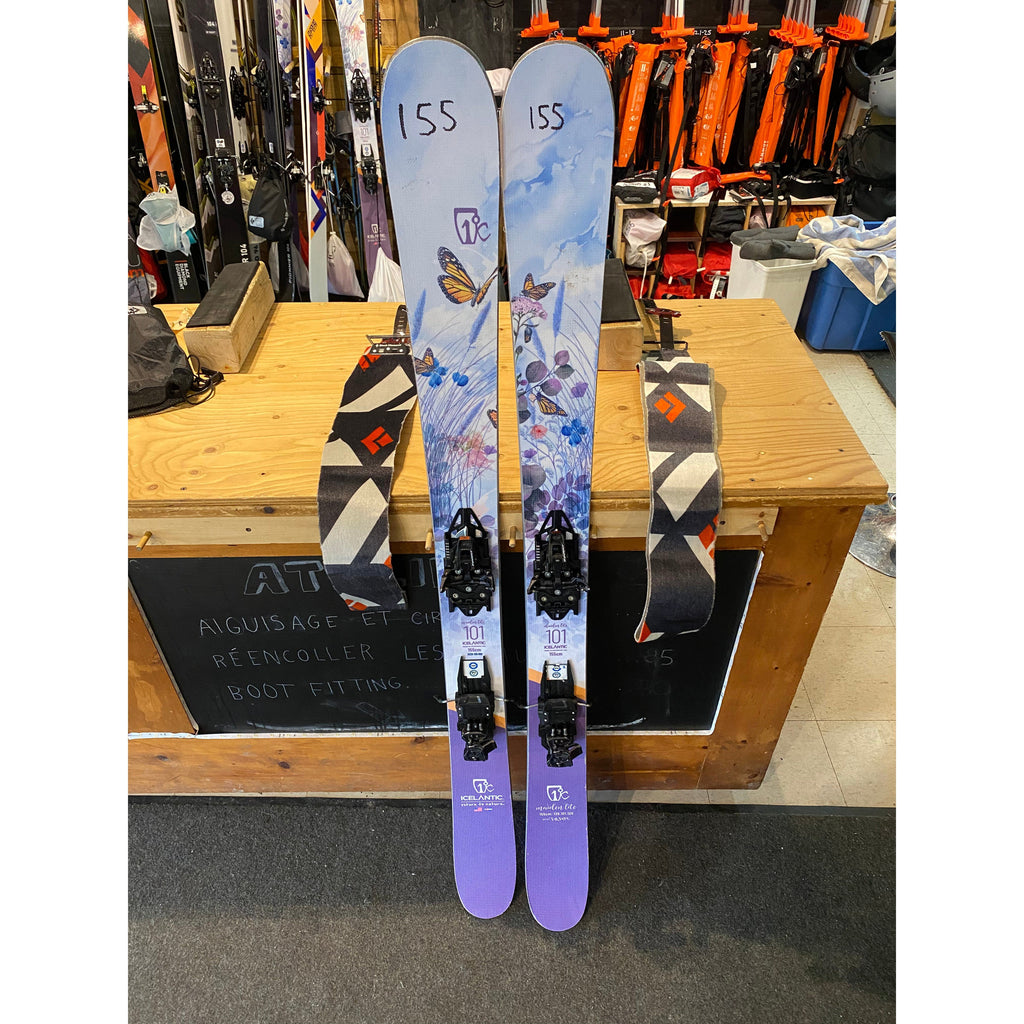 KIT SKI USAGÉ - Icelantic Maiden lite 155cm-Location-Caroune Ski Shop