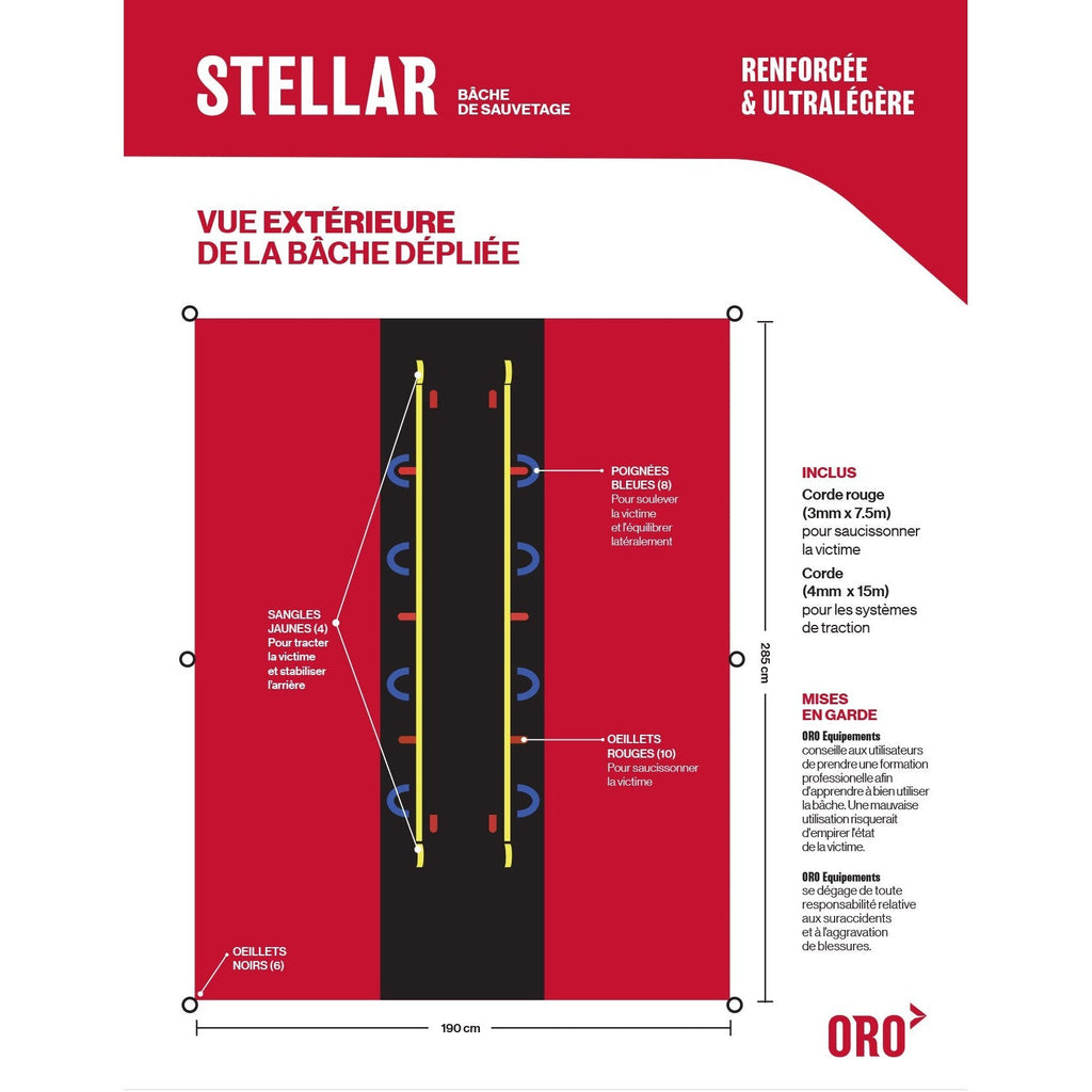 ORO EQUIPEMENTS Stellar Renforcée - Traineau d'évacuation-Traineau d'évacuation-Caroune Ski Shop